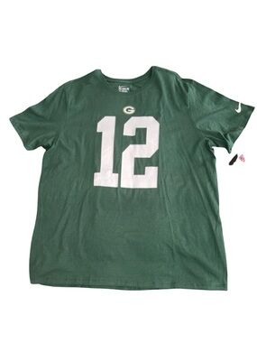 Nike Green Bay Packers #12 Aaron Rodgers T-Shirt NWT Green Size XXL